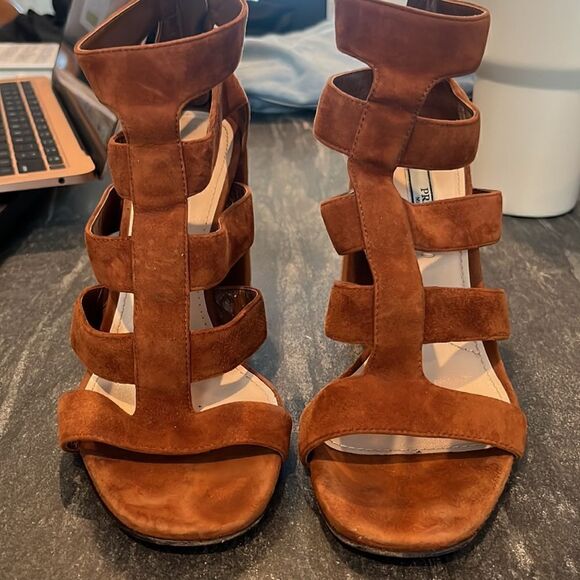 Prada Cage Sandal with Block Heel - Picture 2 of 7